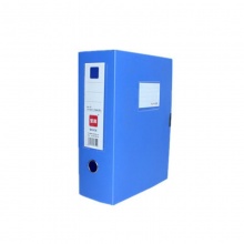 608 原料档案盒10cm 1个装 粘扣蓝色
